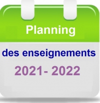 Planning des enseignements 2021-2022 S1